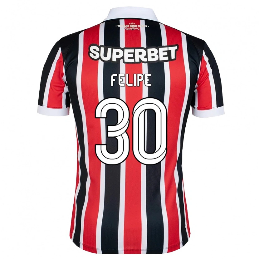 Danxen Femme Maillot Everton Felipe #30 Rouge Blanc Noir Tenues Extérieur 2026/27 T-Shirt