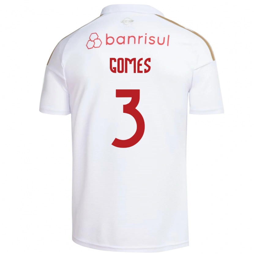 Danxen Femme Maillot Igor Gomes #3 Blanc Rouge Tenues Extérieur 2026/27 T-Shirt