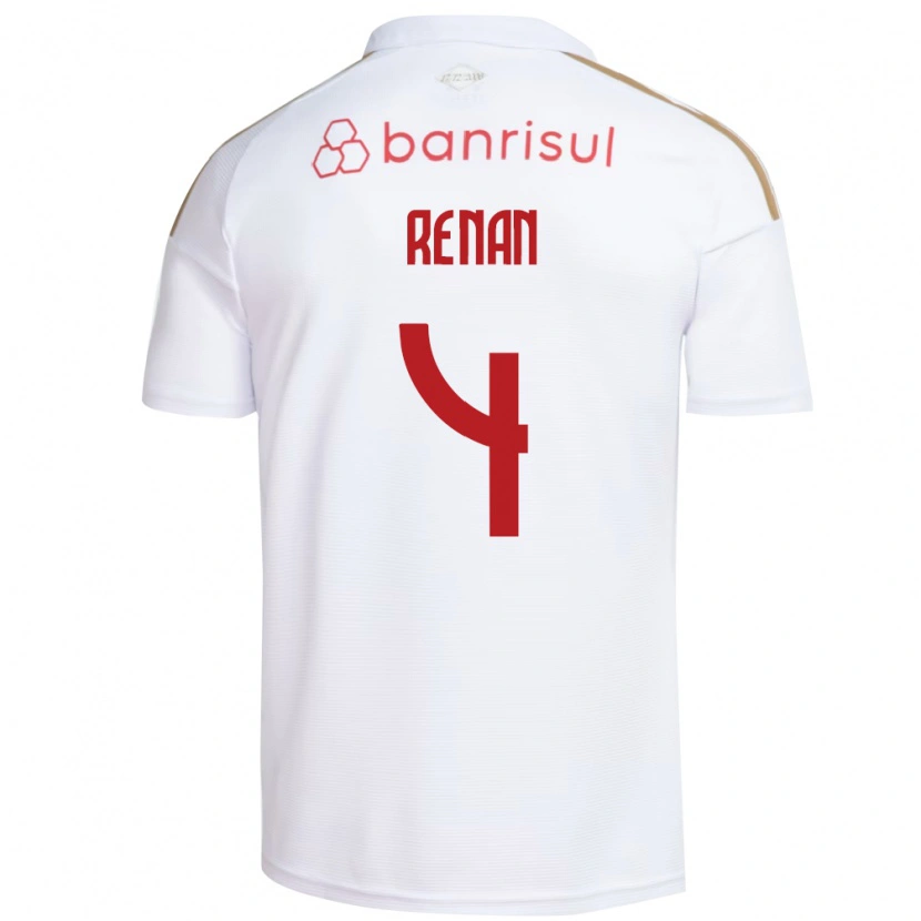 Danxen Femme Maillot Robert Renan #4 Blanc Rouge Tenues Extérieur 2026/27 T-Shirt