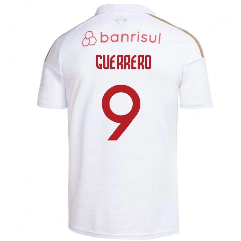 Danxen Femme Maillot Paolo Guerrero #9 Blanc Rouge Tenues Extérieur 2026/27 T-Shirt
