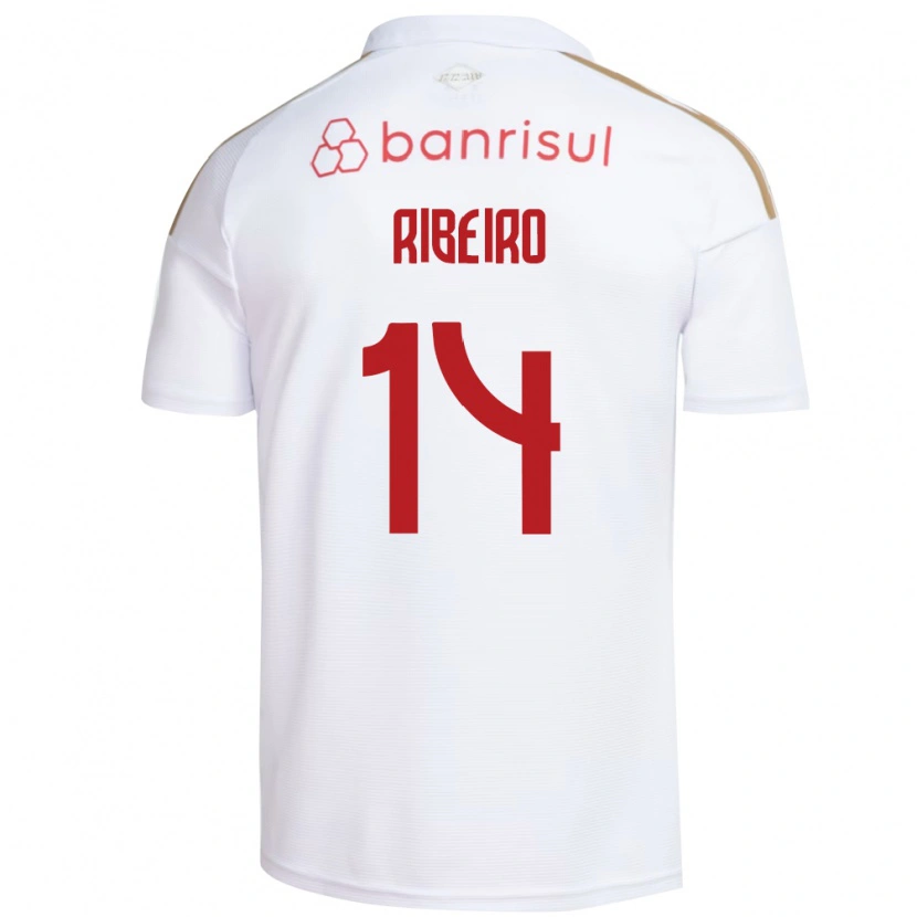 Danxen Femme Maillot Lucas Ribeiro #14 Blanc Rouge Tenues Extérieur 2026/27 T-Shirt