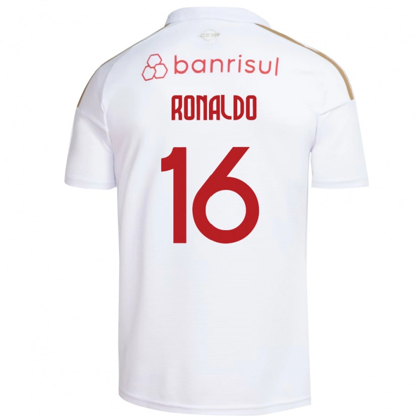 Danxen Femme Maillot Ronaldo Da Silva Souza #16 Blanc Rouge Tenues Extérieur 2026/27 T-Shirt