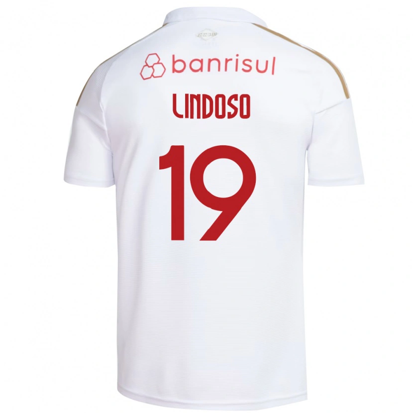 Danxen Femme Maillot Rodrigo Lindoso #19 Blanc Rouge Tenues Extérieur 2026/27 T-Shirt