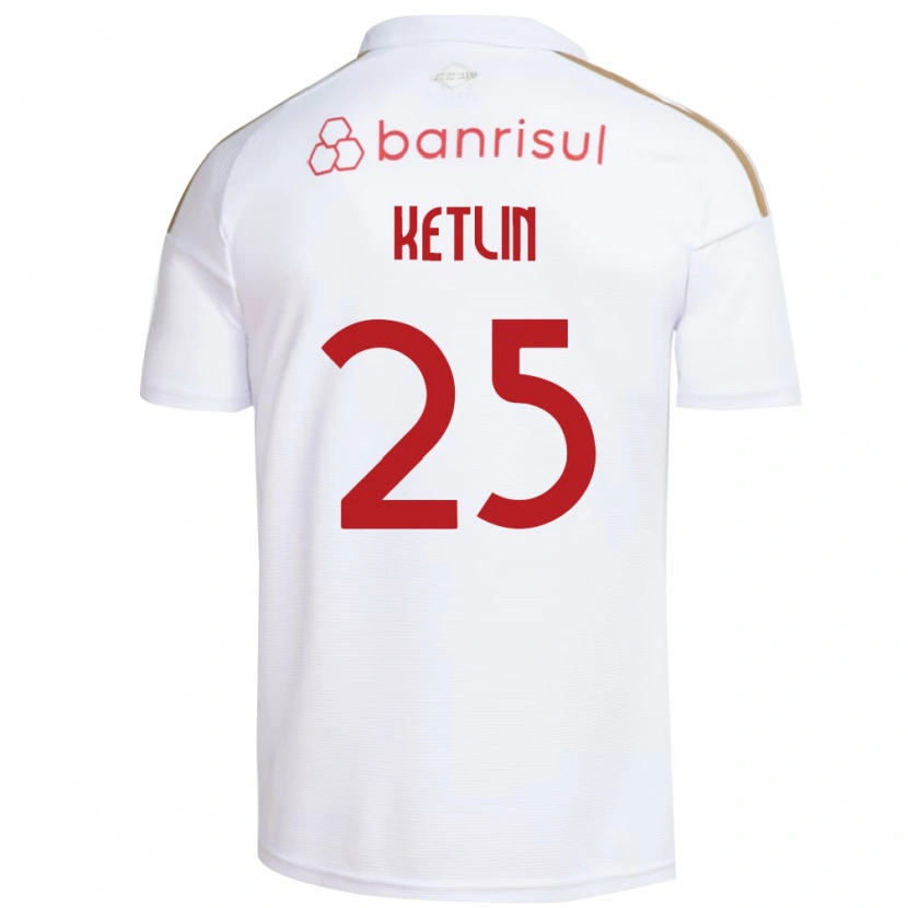 Danxen Femme Maillot Ketlin #25 Blanc Rouge Tenues Extérieur 2026/27 T-Shirt