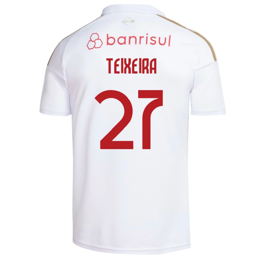 Danxen Femme Maillot Danny Teixeira #27 Blanc Rouge Tenues Extérieur 2026/27 T-Shirt