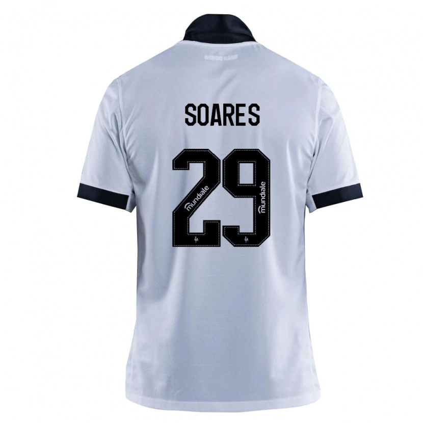 Danxen Femme Maillot Cauã Soares #29 Noir Blanc Tenues Extérieur 2026/27 T-Shirt