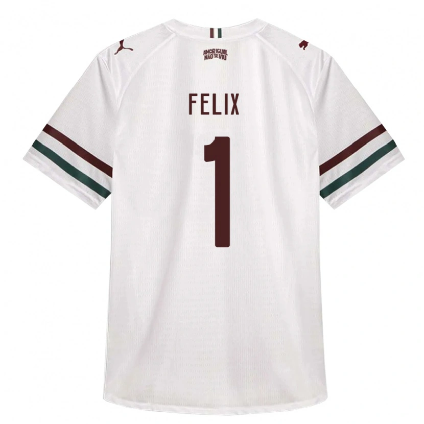 Danxen Femme Maillot Gustavo Felix #1 Blanc Vert Bourgogne Tenues Extérieur 2026/27 T-Shirt
