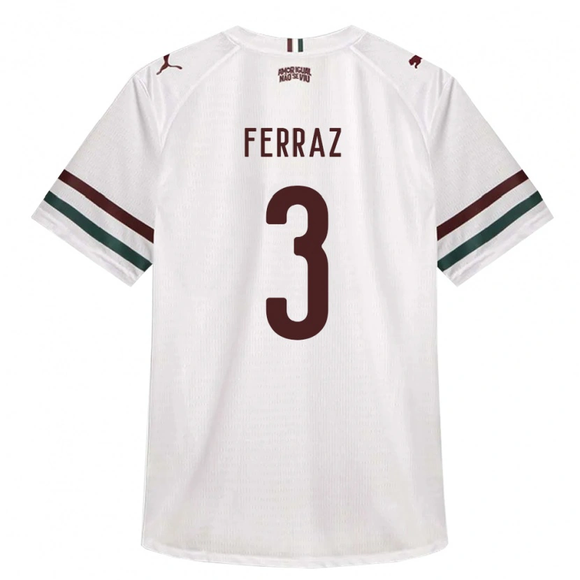 Danxen Femme Maillot Matheus Ferraz #3 Blanc Vert Bourgogne Tenues Extérieur 2026/27 T-Shirt