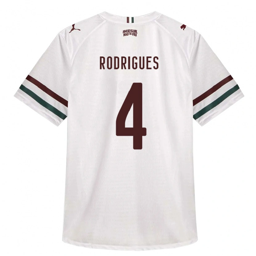 Danxen Femme Maillot Nath Rodrigues #4 Blanc Vert Bourgogne Tenues Extérieur 2026/27 T-Shirt