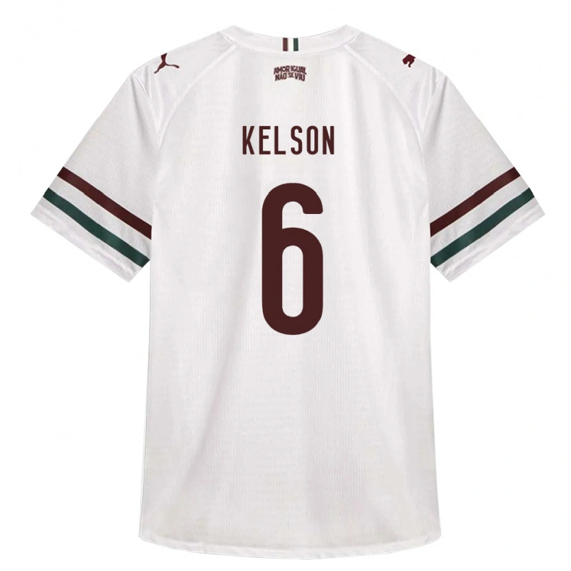 Danxen Femme Maillot Francisco Kelson Silva De Sousa #6 Blanc Vert Bourgogne Tenues Extérieur 2026/27 T-Shirt