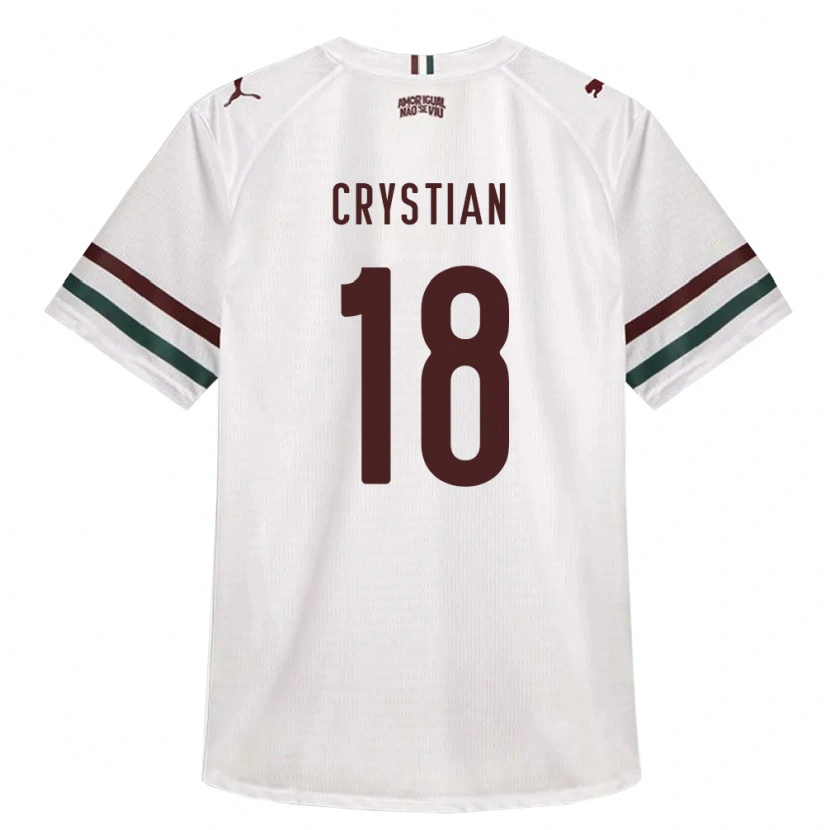 Danxen Femme Maillot Crystian Gabriel Pereira Da Silva #18 Blanc Vert Bourgogne Tenues Extérieur 2026/27 T-Shirt