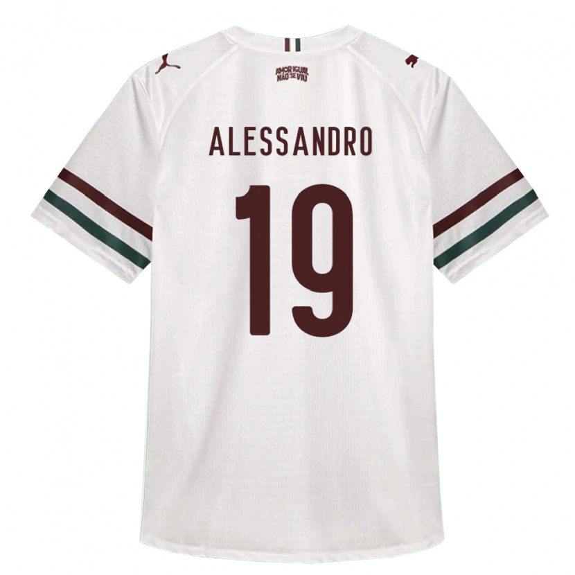 Danxen Femme Maillot Alessandro Chaves Da Silva #19 Blanc Vert Bourgogne Tenues Extérieur 2026/27 T-Shirt