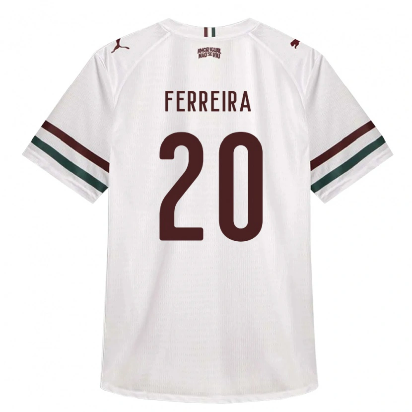 Danxen Femme Maillot Yago Ferreira #20 Blanc Vert Bourgogne Tenues Extérieur 2026/27 T-Shirt