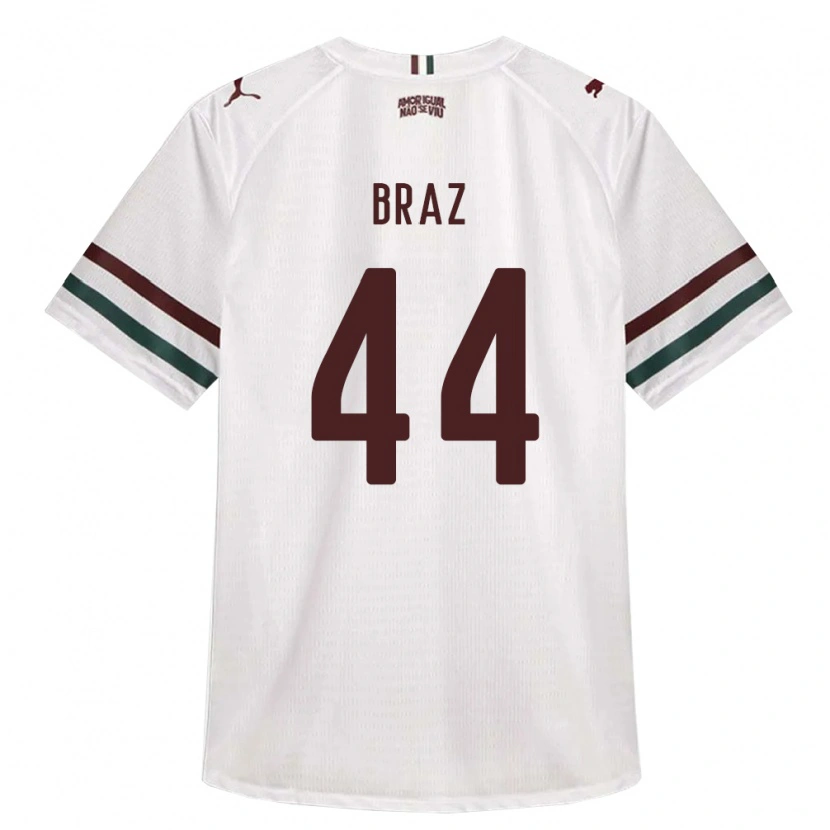 Danxen Femme Maillot David Braz #44 Blanc Vert Bourgogne Tenues Extérieur 2026/27 T-Shirt
