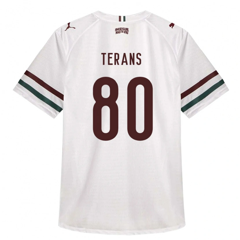 Danxen Femme Maillot David Terans #80 Blanc Vert Bourgogne Tenues Extérieur 2026/27 T-Shirt