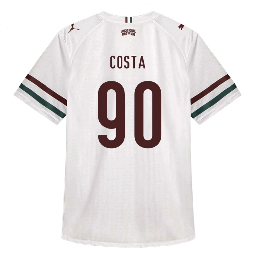 Danxen Femme Maillot Douglas Costa #90 Blanc Vert Bourgogne Tenues Extérieur 2026/27 T-Shirt
