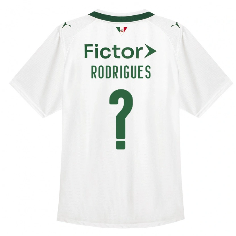 Danxen Femme Maillot César Rodrigues #0 Vert Blanc Tenues Extérieur 2026/27 T-Shirt
