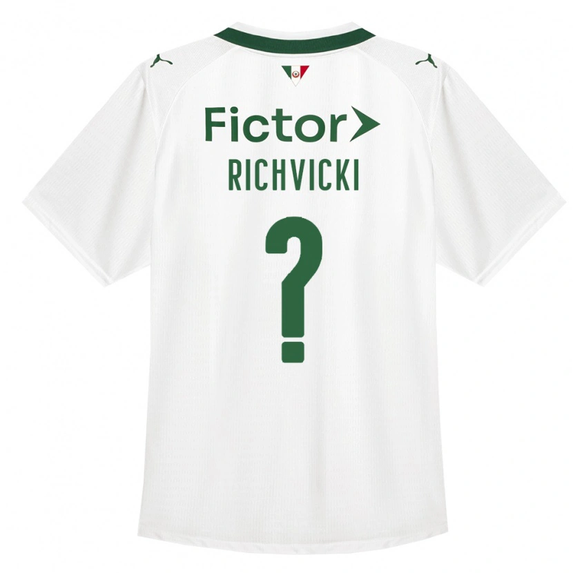 Danxen Femme Maillot Gabriel Richvicki #0 Vert Blanc Tenues Extérieur 2026/27 T-Shirt