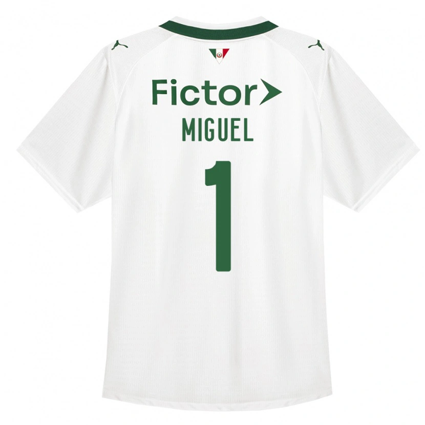 Danxen Femme Maillot Carlos Miguel #1 Vert Blanc Tenues Extérieur 2026/27 T-Shirt