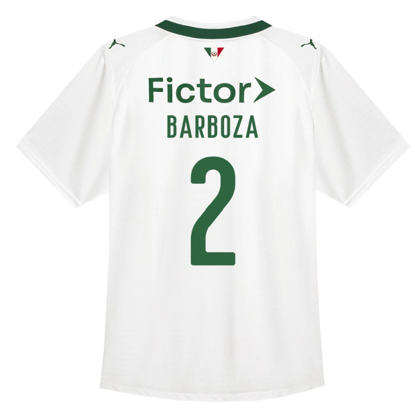 Danxen Femme Maillot Alexander Barboza #2 Vert Blanc Tenues Extérieur 2026/27 T-Shirt