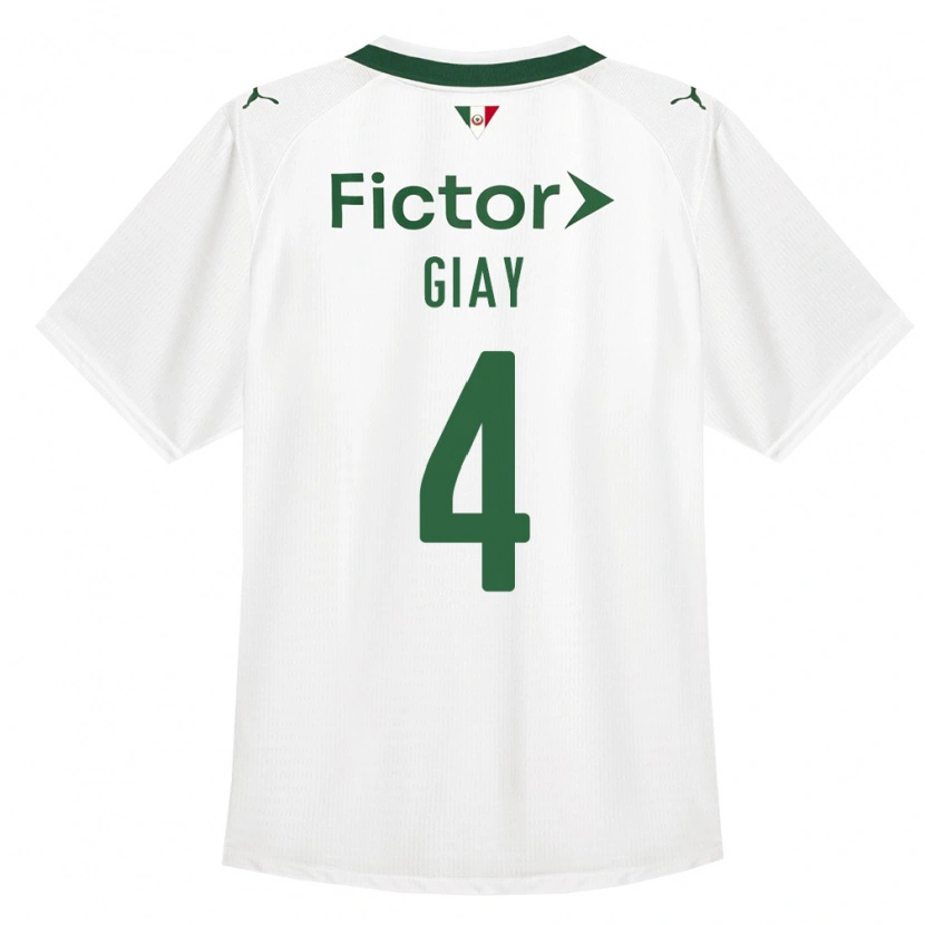 Danxen Femme Maillot Agustín Giay #4 Vert Blanc Tenues Extérieur 2026/27 T-Shirt
