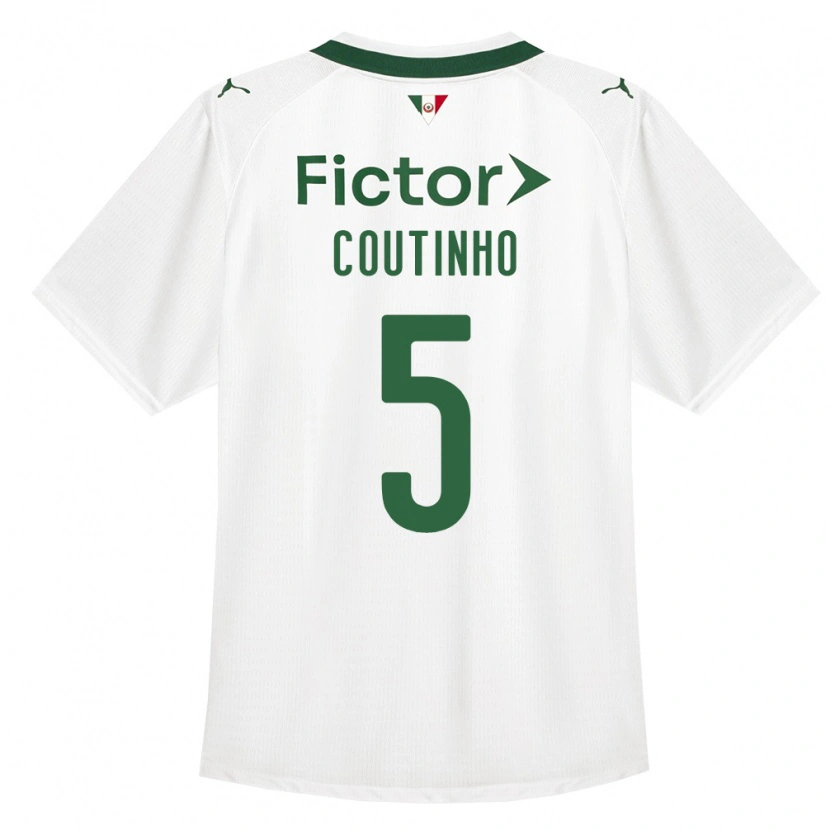 Danxen Femme Maillot Rafael Coutinho #5 Vert Blanc Tenues Extérieur 2026/27 T-Shirt
