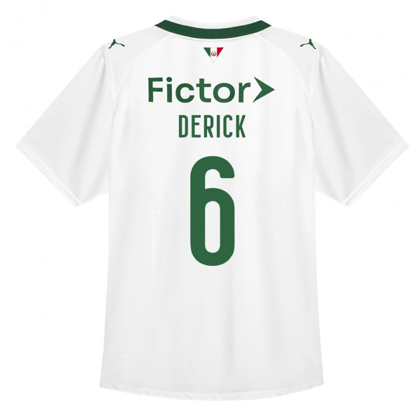 Danxen Femme Maillot Derick Araújo Campos #6 Vert Blanc Tenues Extérieur 2026/27 T-Shirt