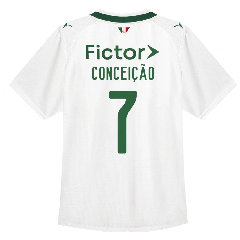Danxen Femme Maillot Eduardo Conceição #7 Vert Blanc Tenues Extérieur 2026/27 T-Shirt