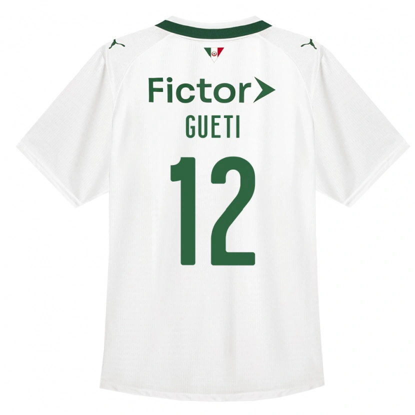 Danxen Femme Maillot Rodrigo Gueti #12 Vert Blanc Tenues Extérieur 2026/27 T-Shirt
