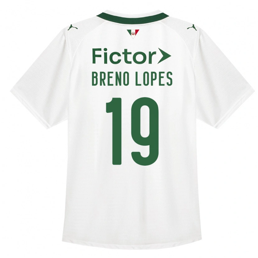 Danxen Femme Maillot Breno Lopes #19 Vert Blanc Tenues Extérieur 2026/27 T-Shirt