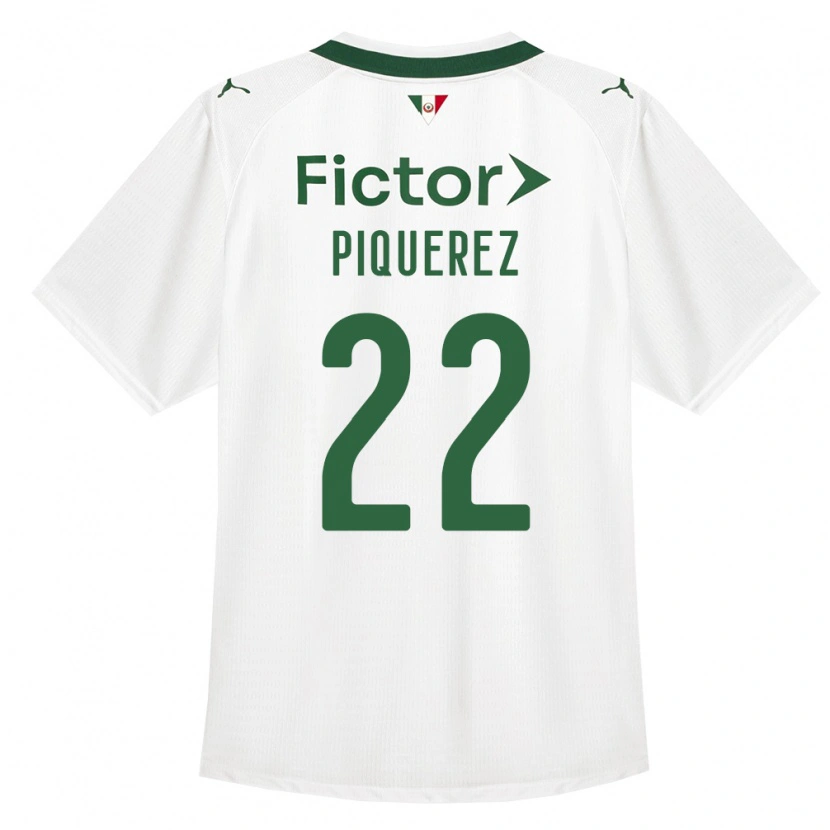 Danxen Femme Maillot Joaquín Piquerez #22 Vert Blanc Tenues Extérieur 2026/27 T-Shirt