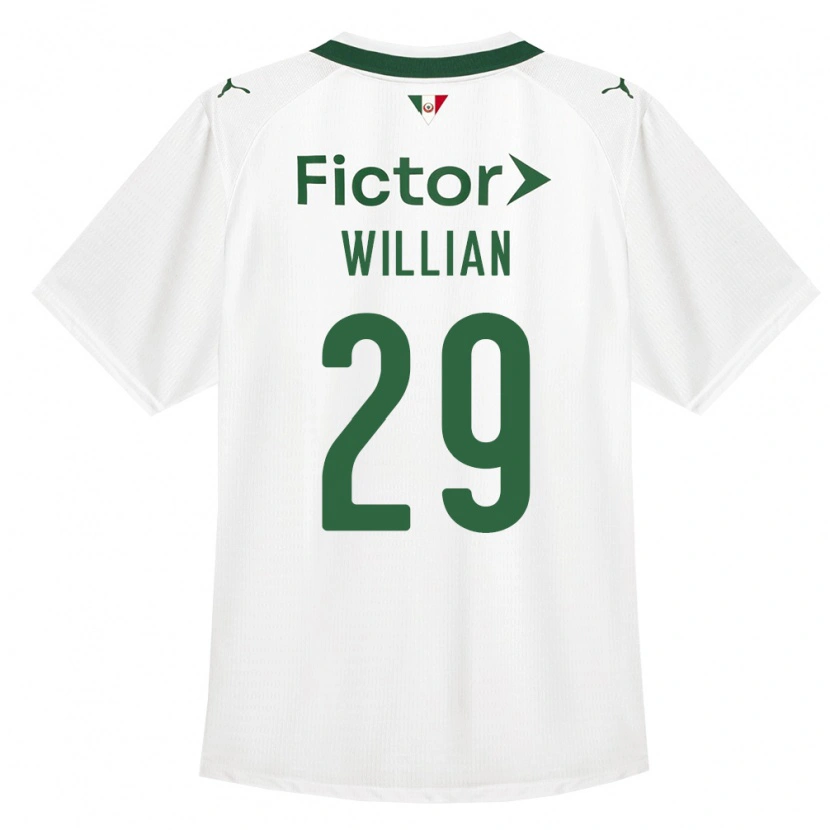 Danxen Femme Maillot Willian #29 Vert Blanc Tenues Extérieur 2026/27 T-Shirt