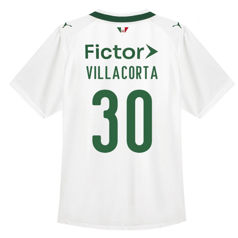 Danxen Femme Maillot Rodrigo Villacorta #30 Vert Blanc Tenues Extérieur 2026/27 T-Shirt