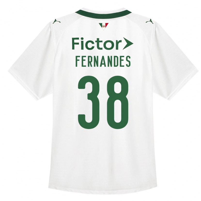 Danxen Femme Maillot Matheus Fernandes #38 Vert Blanc Tenues Extérieur 2026/27 T-Shirt