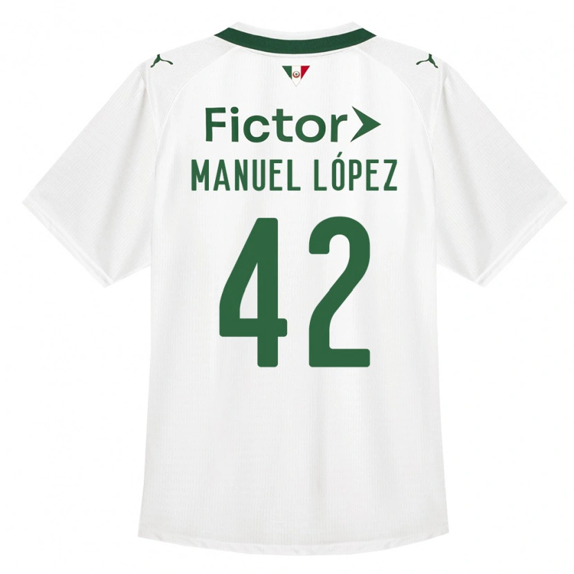 Danxen Femme Maillot José Manuel López #42 Vert Blanc Tenues Extérieur 2026/27 T-Shirt
