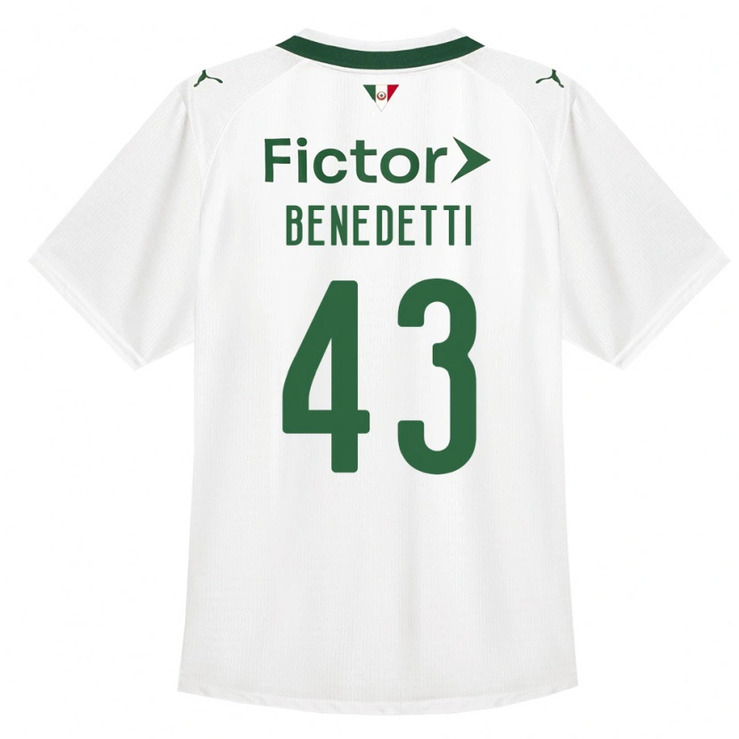 Danxen Femme Maillot Luis Benedetti #43 Vert Blanc Tenues Extérieur 2026/27 T-Shirt