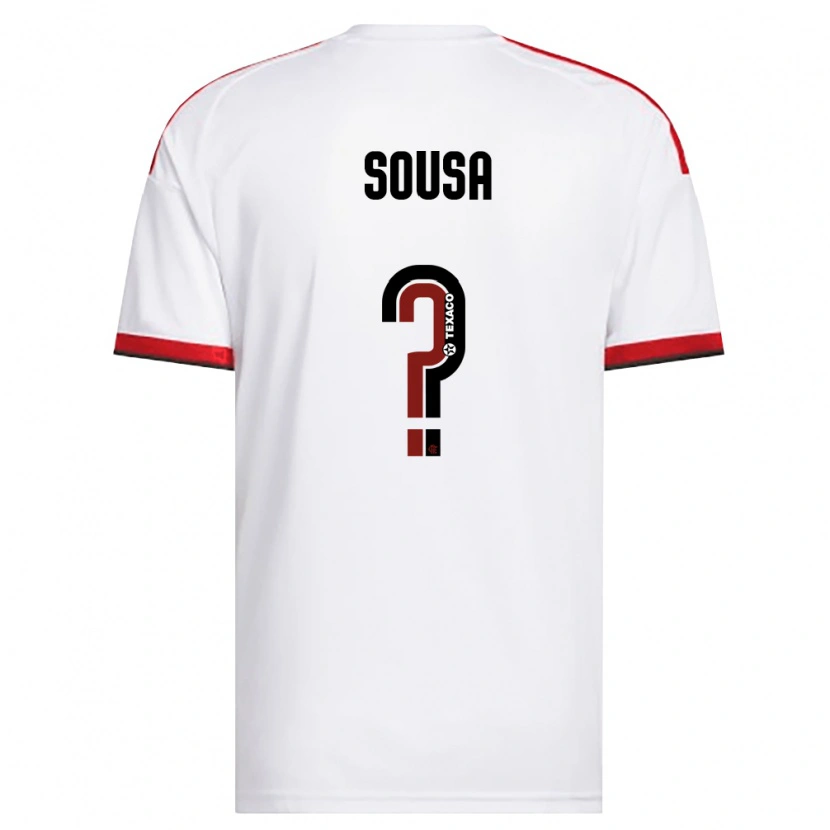 Danxen Femme Maillot Guilherme Sousa #0 Blanc Rouge Noir Tenues Extérieur 2026/27 T-Shirt
