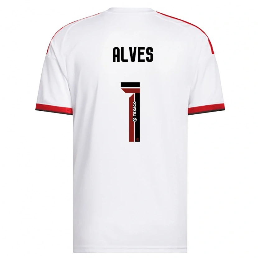 Danxen Femme Maillot Diego Alves #1 Blanc Rouge Noir Tenues Extérieur 2026/27 T-Shirt