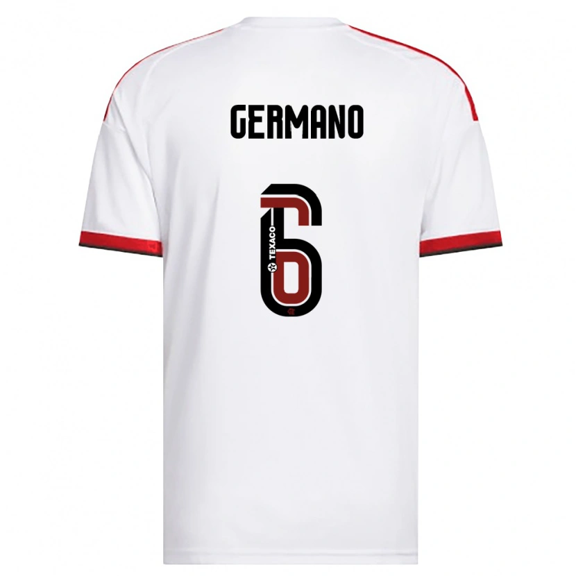 Danxen Femme Maillot Antônio Germano Da Silva Neto #6 Blanc Rouge Noir Tenues Extérieur 2026/27 T-Shirt