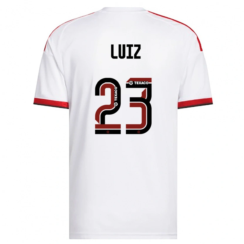 Danxen Femme Maillot David Luiz #23 Blanc Rouge Noir Tenues Extérieur 2026/27 T-Shirt