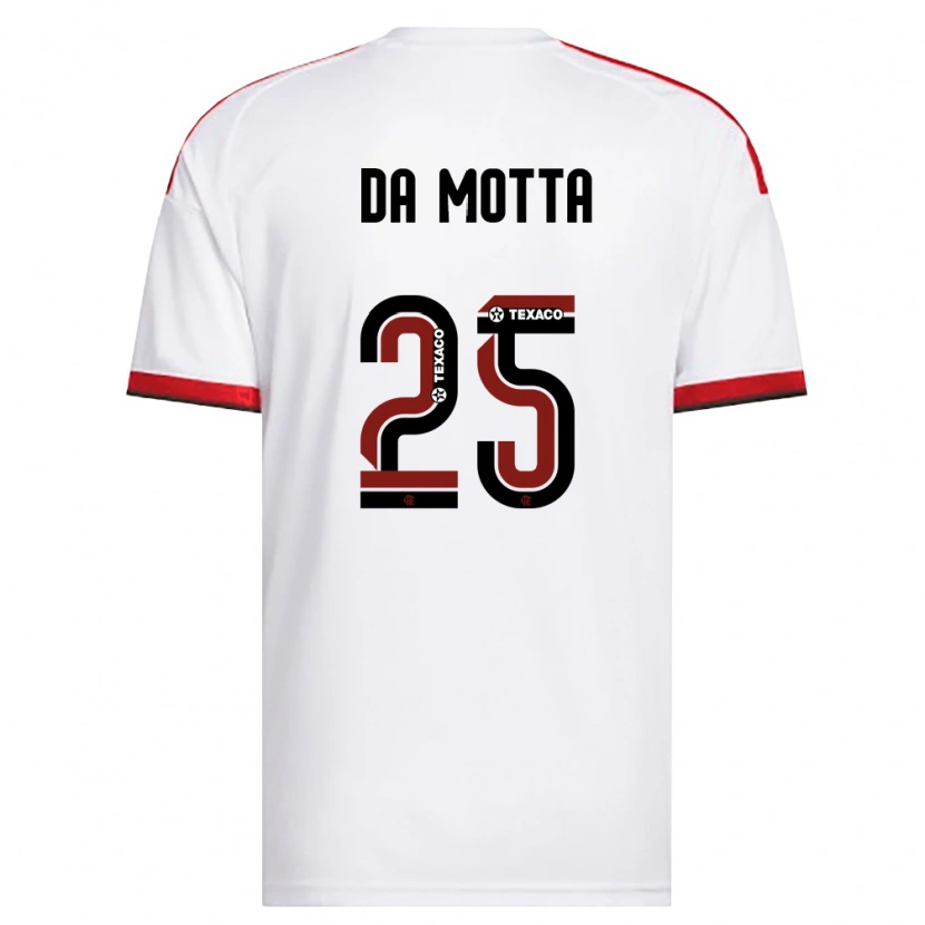 Danxen Femme Maillot Piris Da Motta #25 Blanc Rouge Noir Tenues Extérieur 2026/27 T-Shirt