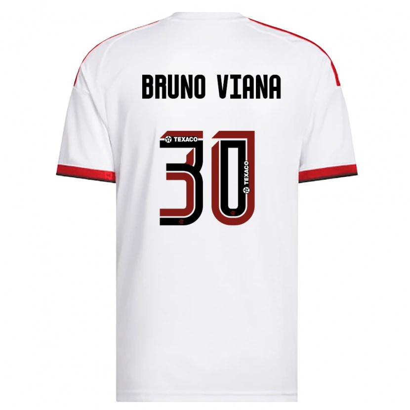 Danxen Femme Maillot Bruno Viana #30 Blanc Rouge Noir Tenues Extérieur 2026/27 T-Shirt