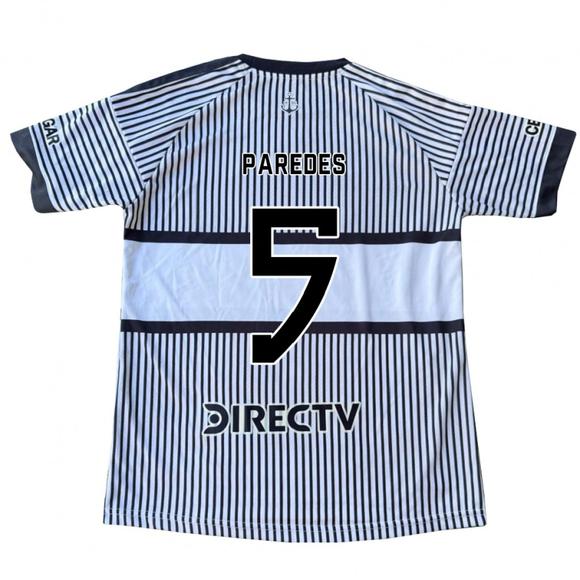 Danxen Femme Maillot Leandro Paredes #5 Blanc Noir Jaune Tenues Extérieur 2026/27 T-Shirt