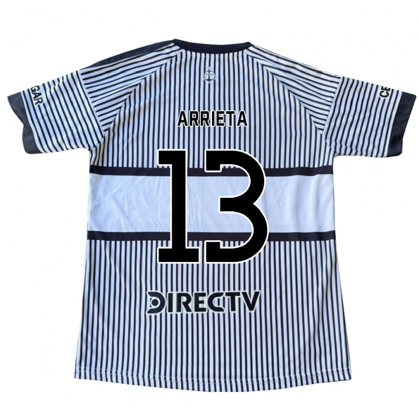 Danxen Femme Maillot Thomas Arrieta #13 Blanc Noir Jaune Tenues Extérieur 2026/27 T-Shirt