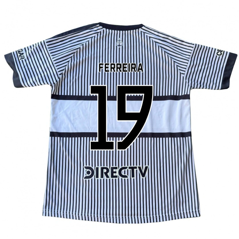 Danxen Femme Maillot Kevin Ferreira #19 Blanc Noir Jaune Tenues Extérieur 2026/27 T-Shirt