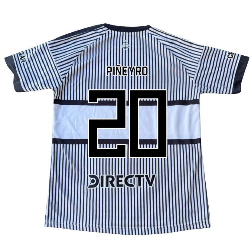 Danxen Femme Maillot Joaquín Piñeyro #20 Blanc Noir Jaune Tenues Extérieur 2026/27 T-Shirt