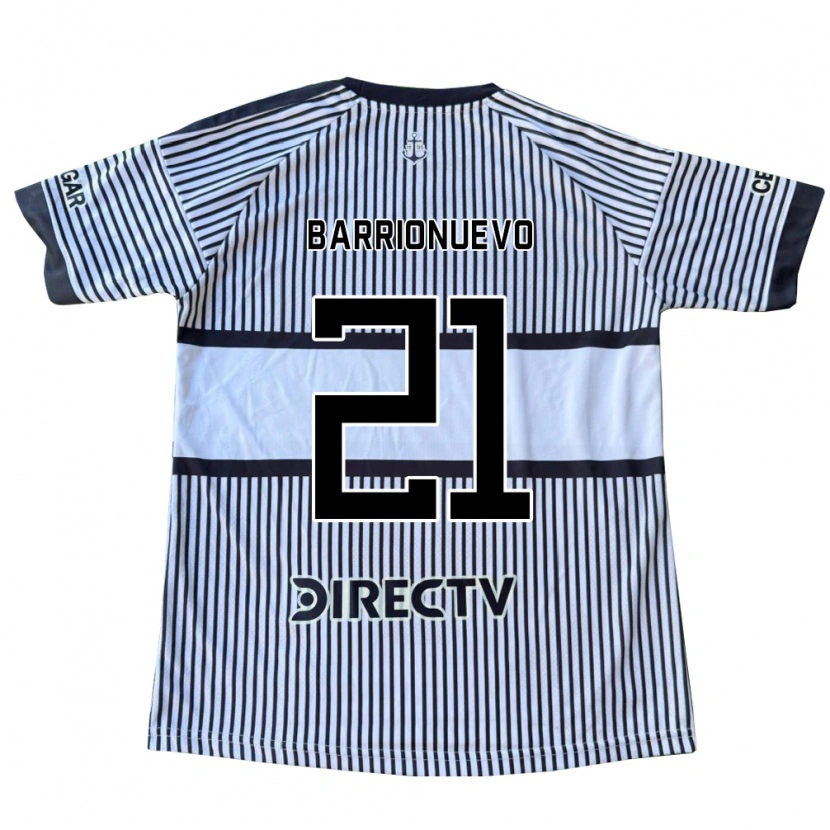 Danxen Femme Maillot Emiliano Barrionuevo #21 Blanc Noir Jaune Tenues Extérieur 2026/27 T-Shirt