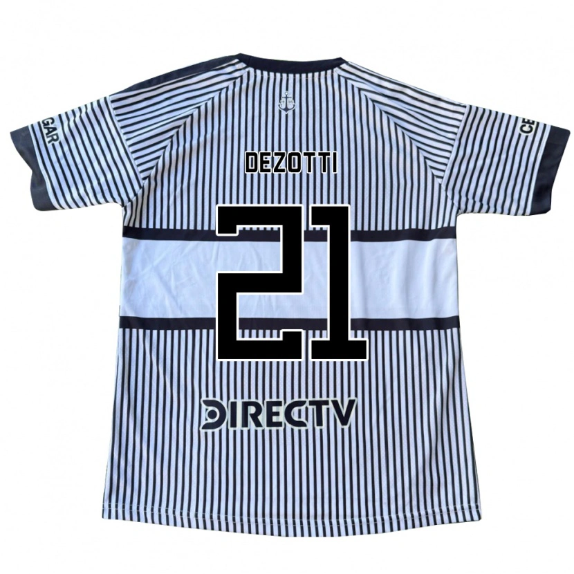 Danxen Femme Maillot Martina Dezotti #21 Blanc Noir Jaune Tenues Extérieur 2026/27 T-Shirt