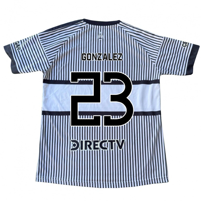 Danxen Femme Maillot Diego Gonzalez #23 Blanc Noir Jaune Tenues Extérieur 2026/27 T-Shirt