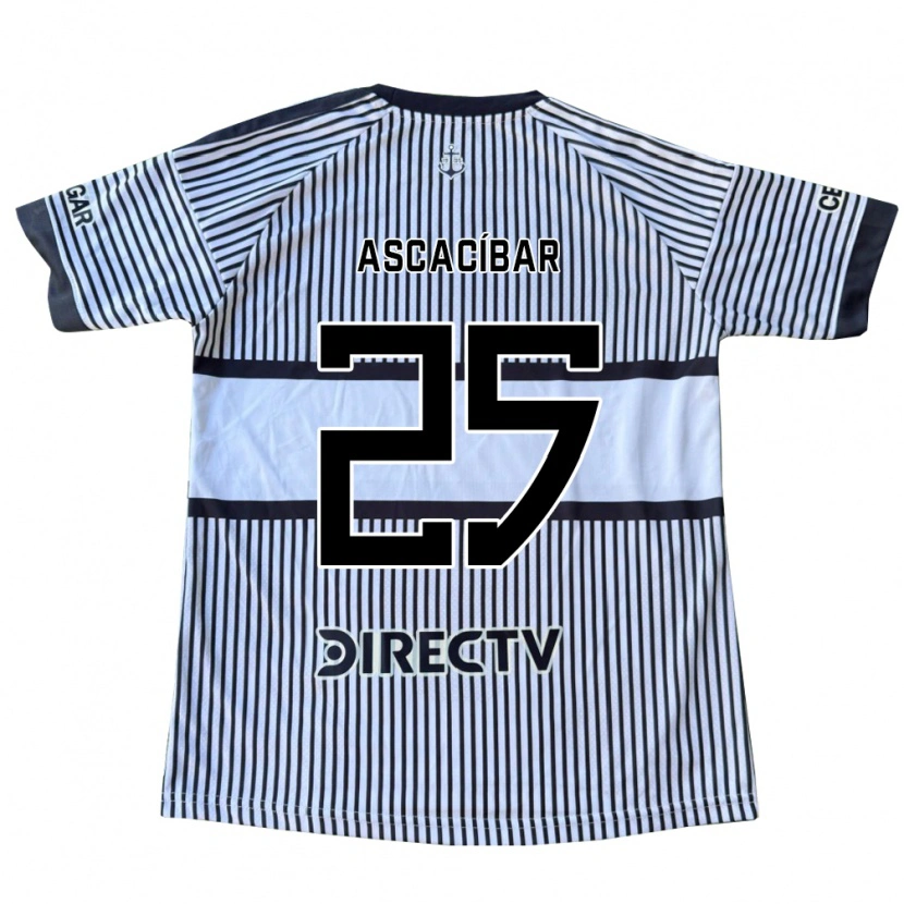 Danxen Femme Maillot Santiago Ascacíbar #25 Blanc Noir Jaune Tenues Extérieur 2026/27 T-Shirt